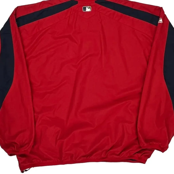 Nationals Majestic Graphic Windbreaker - 2XL Red Polyester