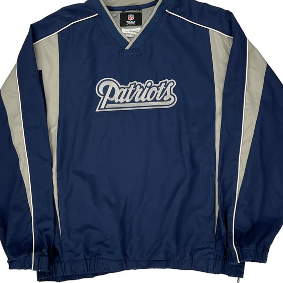 New England Patriots Nfl Football Windbreaker - Large Blue Polyester