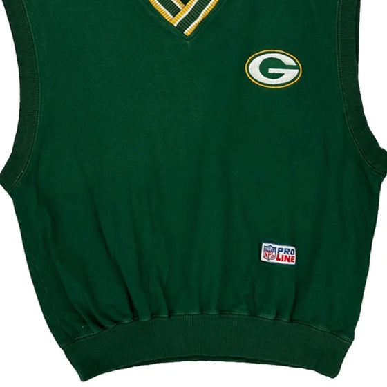 Green Bay Packers Starter Sweater Vest - Large Green Cotton