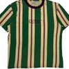 Striped Guess Striped T-Shirt - Medium Green Cotton