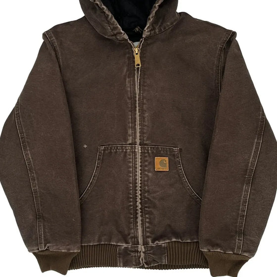 Age 10-12 Carhartt Jacket - Large Brown Cotton