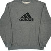 Adidas Logo Adidas Spellout Sweatshirt - Medium Grey Cotton Blend