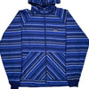 Patagonia Striped Jacket - Large Blue Polyester