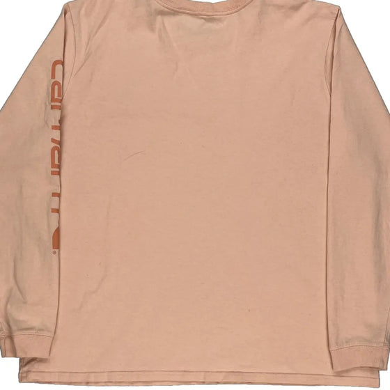 Carhartt Graphic Long Sleeve T-Shirt - XL Pink Cotton