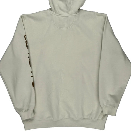 Loose Fit Carhartt Oversized Hoodie - XL Cream Cotton Blend