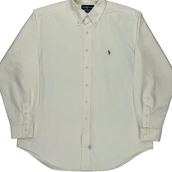 Ralph Lauren Collared Shirt - Large White Cotton