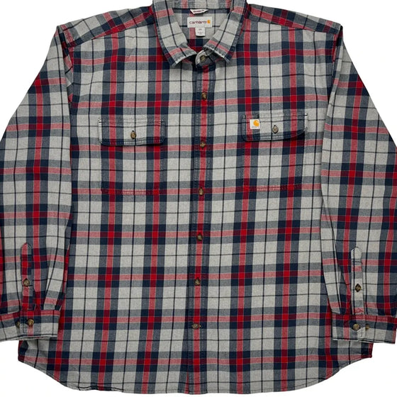 Plaid Pattern Carhartt Checked Flannel Shirt - 3XL Multicoloured Cotton