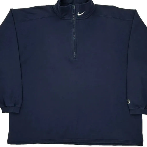 Nike 1/4 Zip - XL Navy Polyester