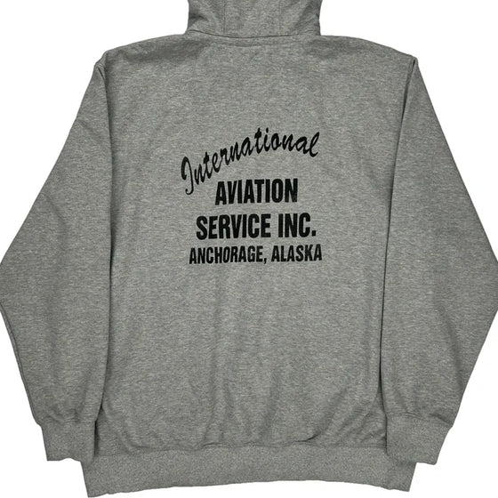 Aviation Service Inc. Carhartt Graphic Hoodie - 2XL Grey Cotton Blend