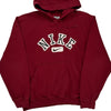 Nike Logo Nike Spellout Hoodie - Large Burgundy Cotton Blend