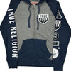 True Religion Graphic Hoodie - Small Grey Cotton Blend