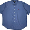 Blaire Ralph Lauren Fitted Short Sleeve Shirt - XL Blue Cotton