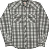 Levis Checked Shirt - Medium Grey Cotton Blend