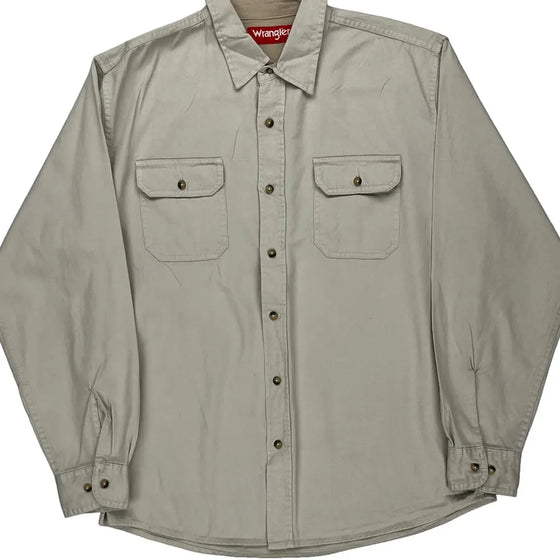 Wrangler Shirt - Large Beige Cotton