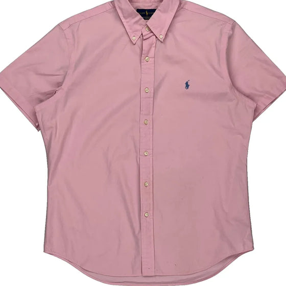 Ralph Lauren Short Sleeve Shirt - Large Pink Cotton