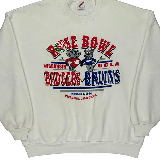 Rose Bowl Jerzees Graphic Sweatshirt - XL White Cotton Blend