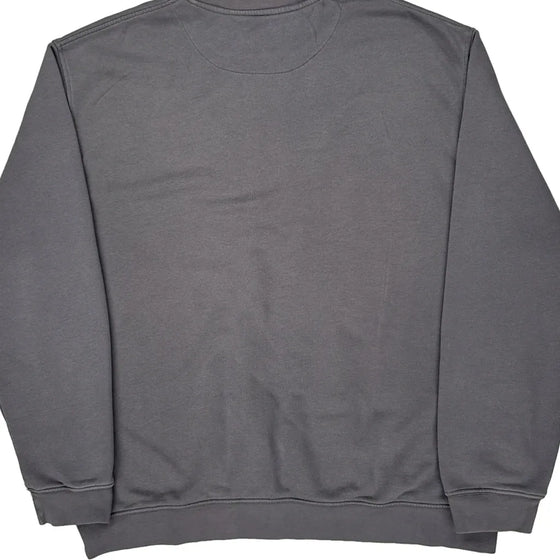 Nike Spellout Sweatshirt - XL Grey Cotton Blend