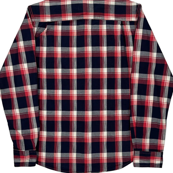 Wrangler Checked Shirt - Medium Red Cotton Blend