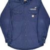 Halifax Stanfield Carhartt Tall Shirt - Large Blue Cotton Blend