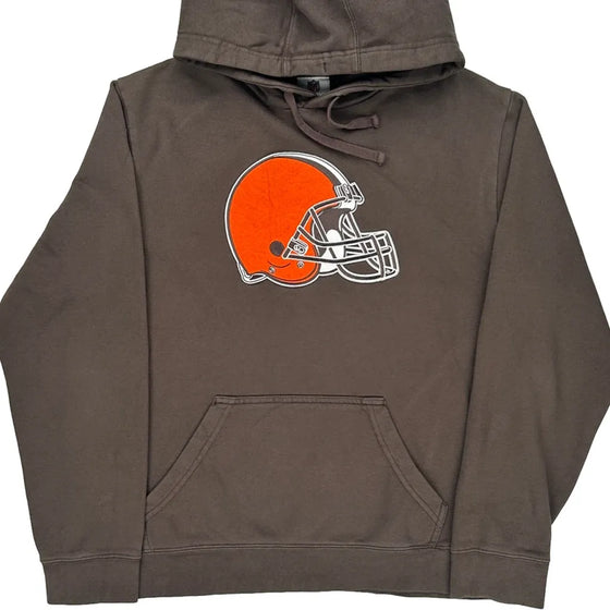 Cleveland Browns Nfl Graphic Hoodie - Large Brown Cotton