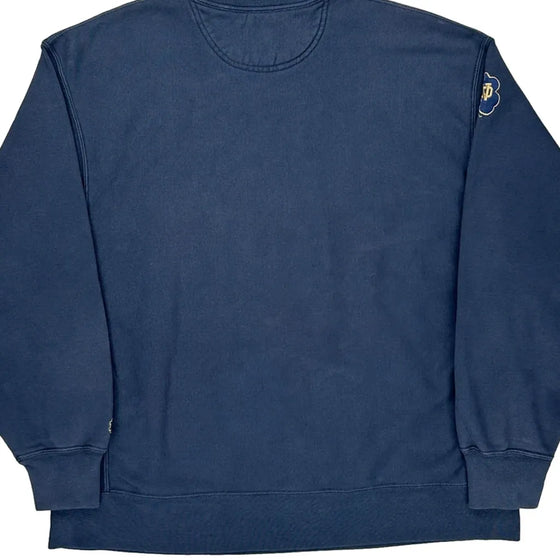 Notre Dame Unbranded Graphic Sweatshirt - XL Blue Cotton Blend