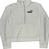 Puma 1/4 Zip - Large White Cotton Blend