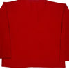 Waffle Marlboro Collared Top - XL Red Cotton