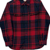 Levis Checked Flannel Shirt - Small Red Cotton