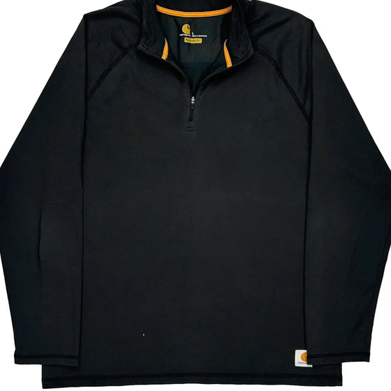 Carhartt 1/4 Zip - Large Black Cotton Blend