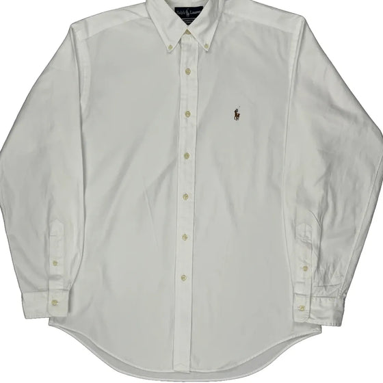 Yarmouth Ralph Lauren Collared Shirt - Medium White Cotton