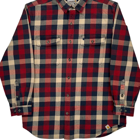 Carhartt Checked Flannel Shirt - Large Multicoloured Cotton