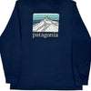 Mountain Graphic Patagonia Graphic Top - Medium Navy Cotton Blend