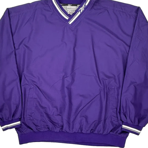 Reebok Windbreaker - XL Purple Polyester