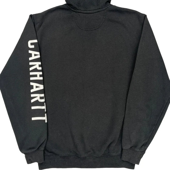 Workwear Carhartt Graphic Hoodie - Small Black Cotton Blend