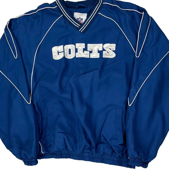 Indianapolis Colts Nfl Graphic Windbreaker - Large Blue Polyester