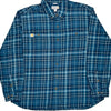 Relaxed Fit Carhartt Checked Flannel Shirt - 2XL Blue Cotton