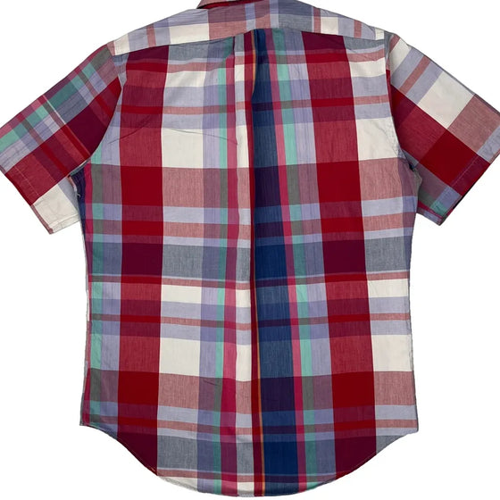 Ralph Lauren Checked Short Sleeve Shirt - Medium Red Cotton