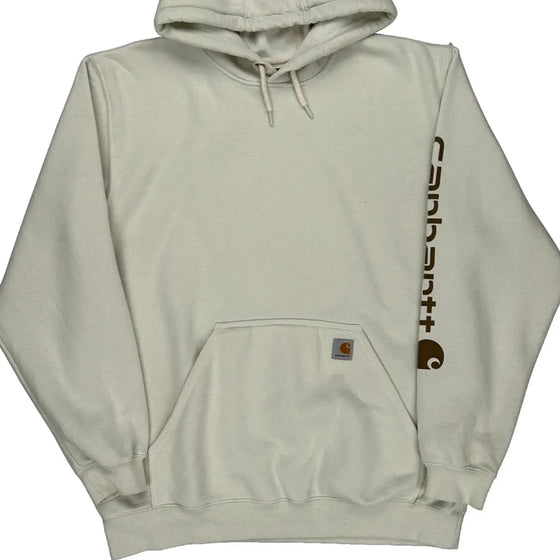 Loose Fit Carhartt Oversized Hoodie - XL Cream Cotton Blend