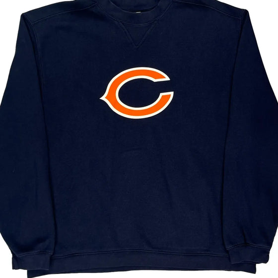 Chicago Bears Reebok Nfl Sweatshirt - XL Navy Cotton Blend