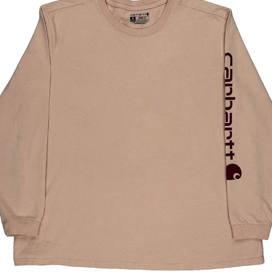 Carhartt Long Sleeve T-Shirt - XL Pink Cotton