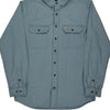 Carhartt Tall Shirt - Large Blue Cotton