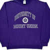 University Of Mount Union Jerzees Sweatshirt - Large Purple Cotton Blend