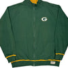 Packers Reebok Graphic Track Jacket - XL Green Cotton Blend