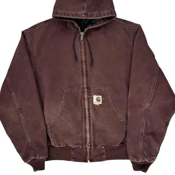 Workwear Carhartt Zip Up - Small Brown Cotton