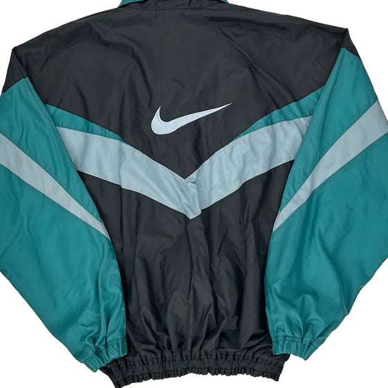 Nike Logo Nike Oversized Windbreaker - Large Black Nylon