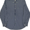 Lacoste Striped Shirt - Medium Black Cotton