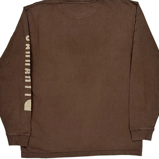 Big Game Hunter Carhartt Graphic Long Sleeve T-Shirt - Medium Brown Cotton