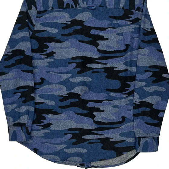 Lee Camo Shirt - Medium Blue Cotton Blend