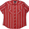 Cowboy Cut Wrangler Collared Short Sleeve Shirt - 2XL Red Cotton