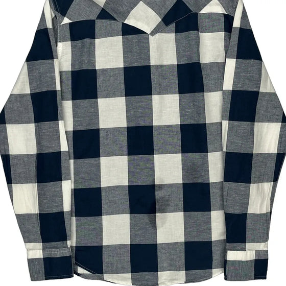 Levis Checked Flannel Shirt - Medium Black & White Cotton Blend